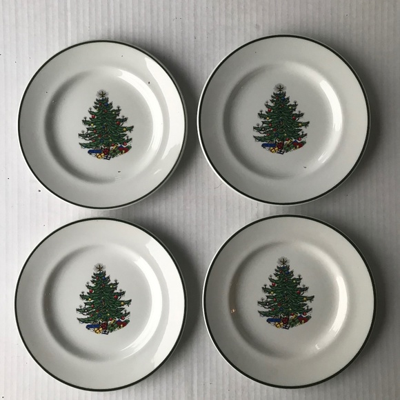 Set Of 4 Vintage Cuthbertson “Christmas Tree” Bread/Dessert Plates 7” - Picture 4 of 6